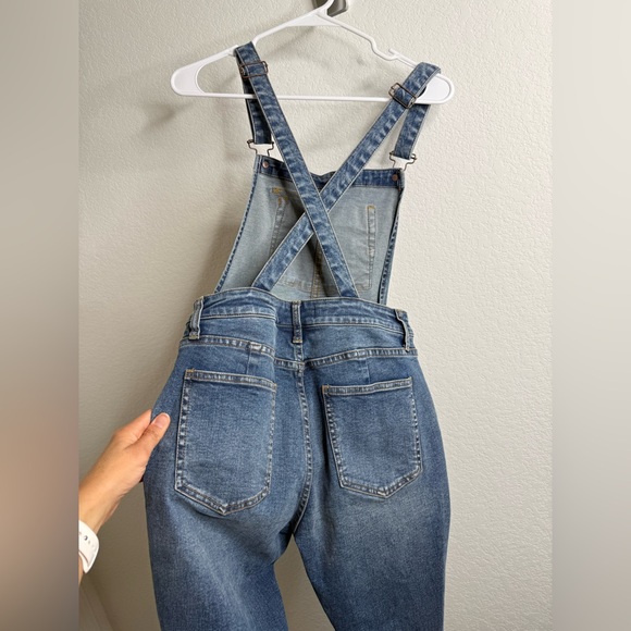 Free People We The Free CRVY Skinny Denim
Contour Overalls Blue Women's Size 28 - Picture 8 of 14